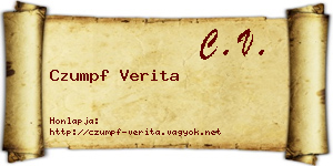 Czumpf Verita névjegykártya
